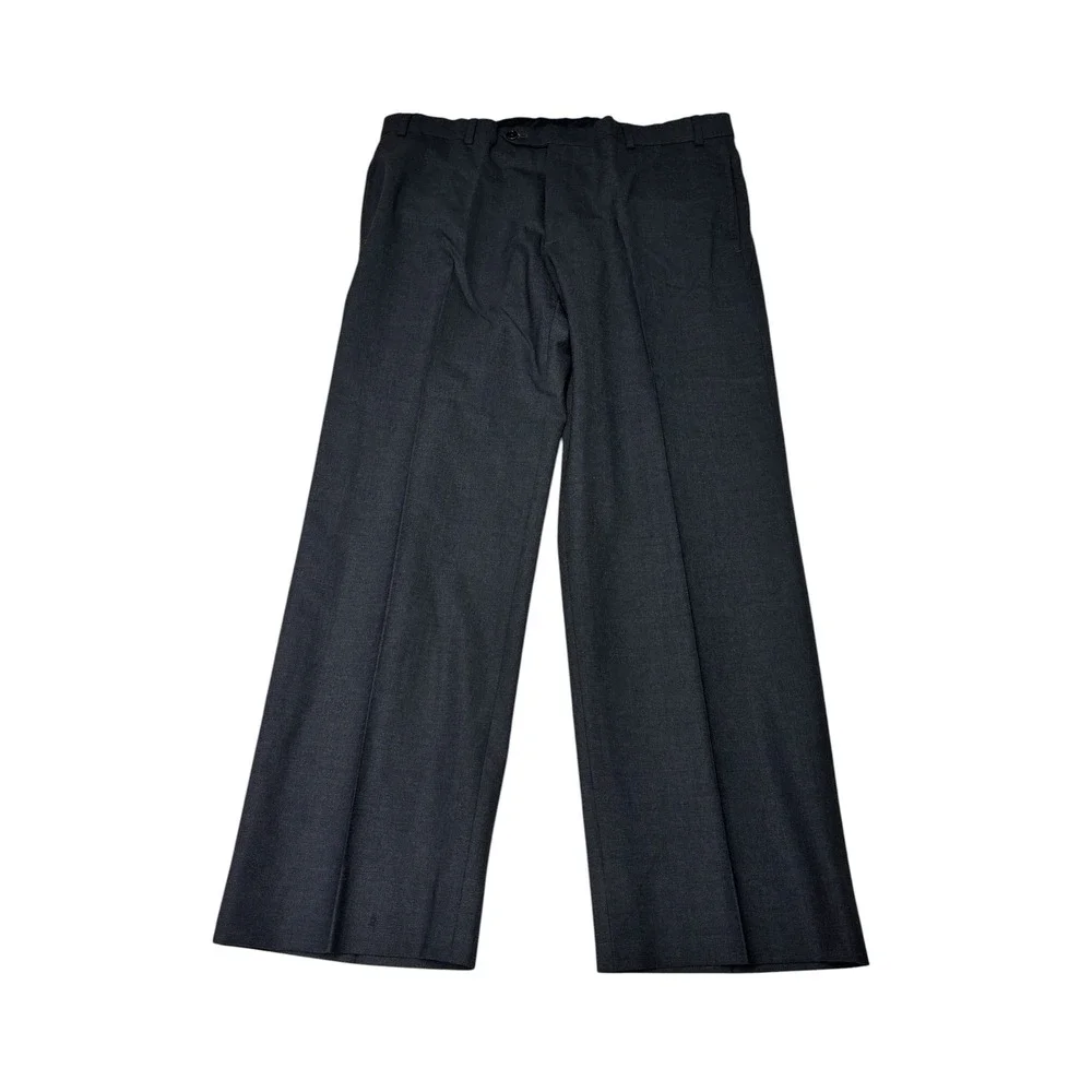 Brooks Brothers 346 Mens Wool Stretch Dress Pants Charcoal Grey W38 L29 73551027